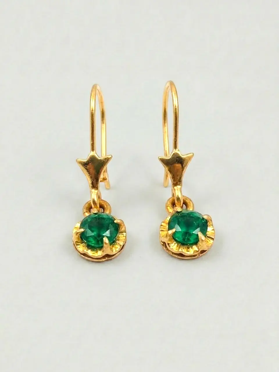 Aros Chatón Esmeralda Colgante de Gala Oro 18k 5