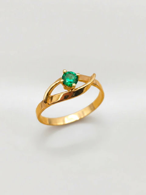 Anillo Fulgor Jardín de Esmeralda Oro 18k