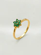 Anillo Roseta Jardín de Esmeraldas Oro 18k - Miniatura 5