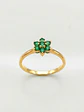 Anillo Roseta Jardín de Esmeraldas Oro 18k - Miniatura 1