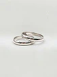 Argollas de matrimonio estilo Inglés 3 mm 8 grs Oro blanco 18k - Miniatura 2