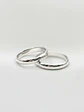 Argollas de matrimonio estilo Inglés 3 mm 8 grs Oro blanco 18k - Miniatura 4