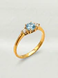 Anillo Princesa Mar Aguamarina y Circones Oro 18k - Miniatura 3