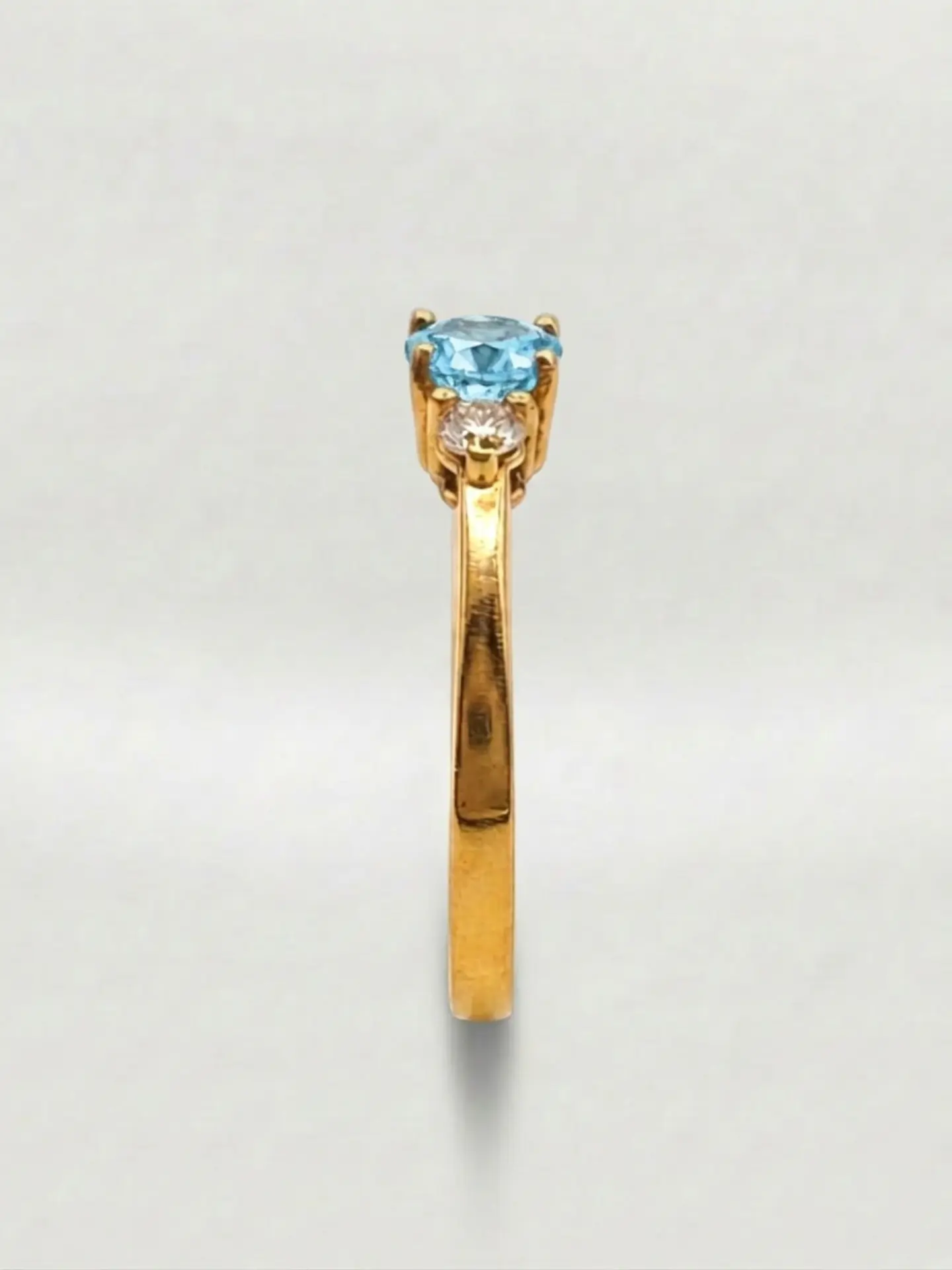 Anillo Princesa Mar Aguamarina y Circones Oro 18k 5