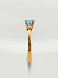 Anillo Princesa Mar Aguamarina y Circones Oro 18k - Miniatura 5