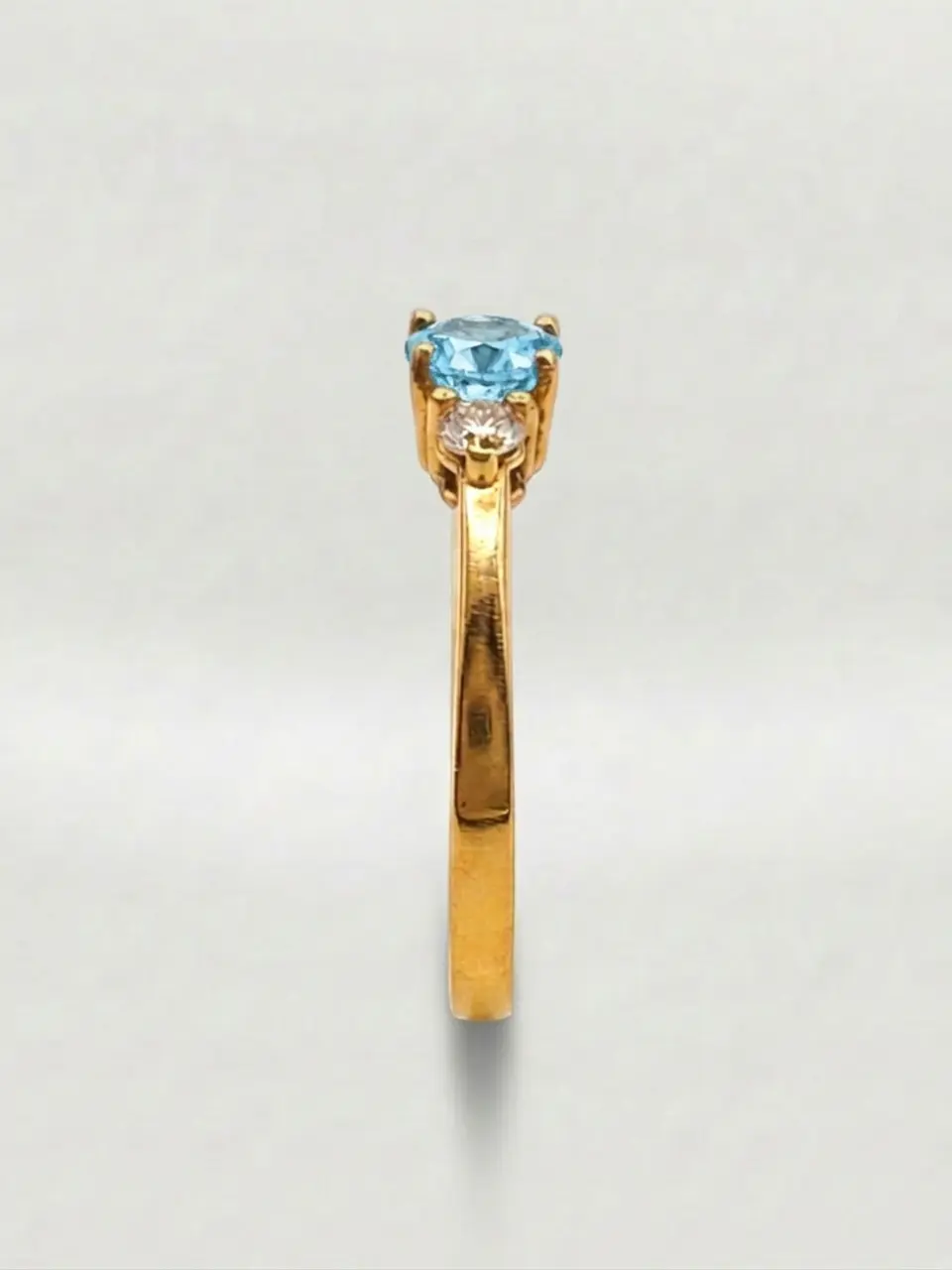Anillo Princesa Mar Aguamarina y Circones Oro 18k 5