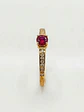 Anillo Solitario Cintillo Pasión Rubi Oro 18k - Miniatura 3