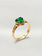 Anillo Chatón Corazón de Jardín Esmeralda Oro 18k - Miniatura 2