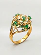 Anillo Florentino de Gala Esmeraldas Oro 18k - Miniatura 5