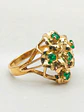 Anillo Florentino de Gala Esmeraldas Oro 18k - Miniatura 3