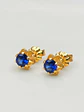 Aros Chatón Italiano Zafiro Grande Oro 18k - Miniatura 1