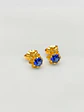 Aros Chatón Italiano Zafiro Grande Oro 18k - Miniatura 5