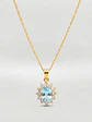 Cadena Reina Mar Aguamarina y Circones Oro 18k - Miniatura 2