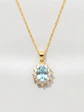 Cadena Reina Mar Aguamarina y Circones Oro 18k - Miniatura 5