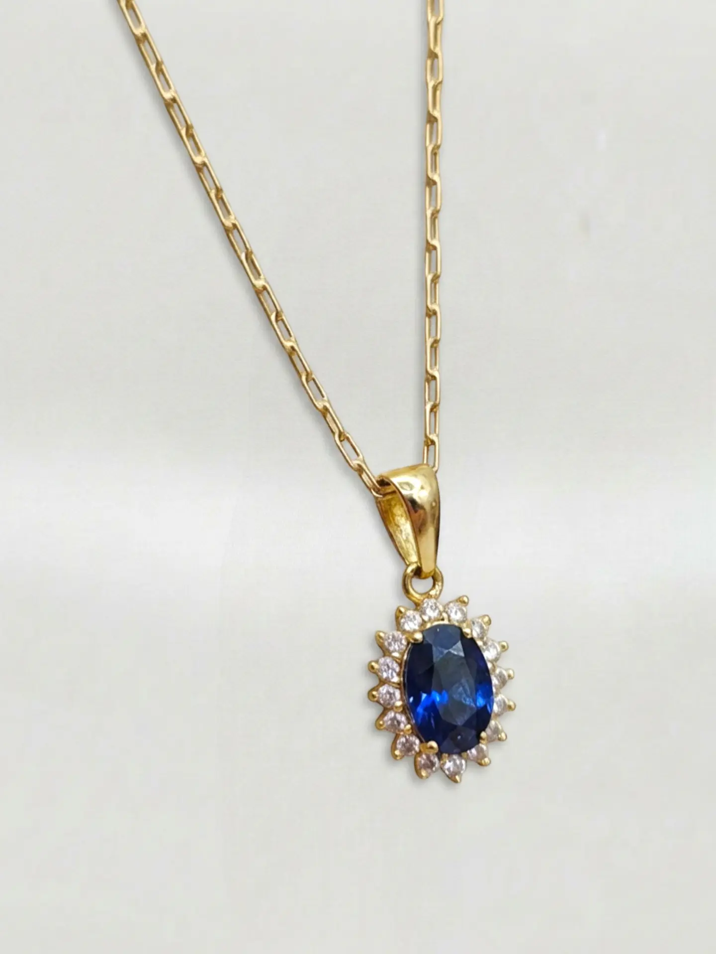 Cadena Lady Zafiro Real Oro 18k 3