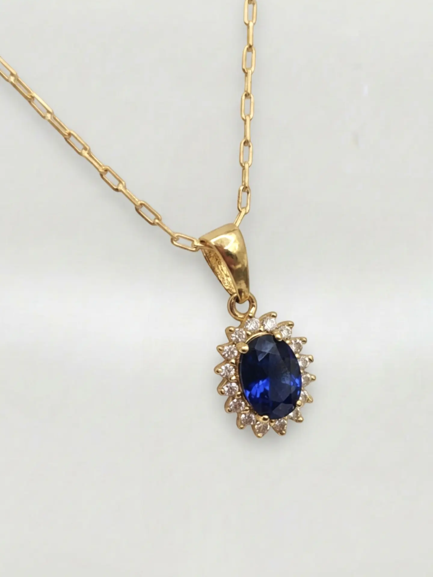 Cadena Lady Zafiro Real Oro 18k 4