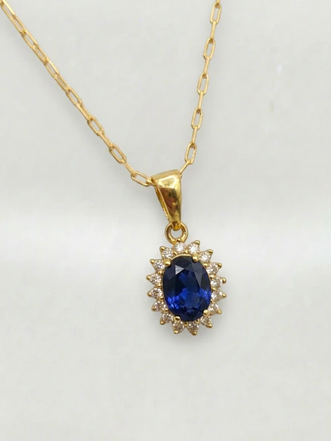 Cadena Lady Zafiro Real Oro 18k