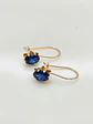 Aros Chatón Italiano Real Zafiro Oro 18k - Miniatura 3
