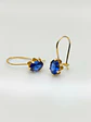 Aros Chatón Italiano Real Zafiro Oro 18k - Miniatura 6