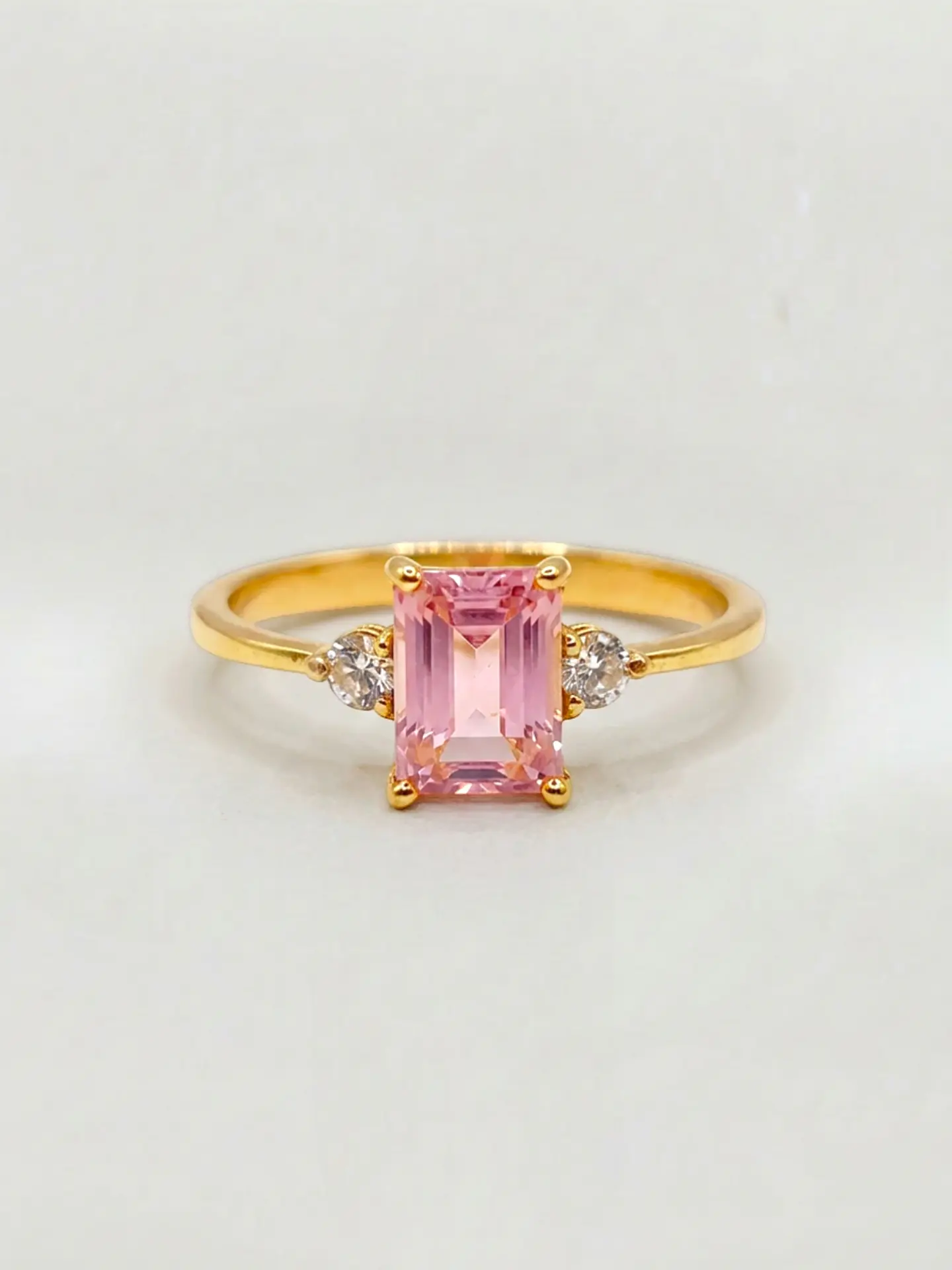 Anillo Reina Rosa de Francia y Circones Oro 18k 1