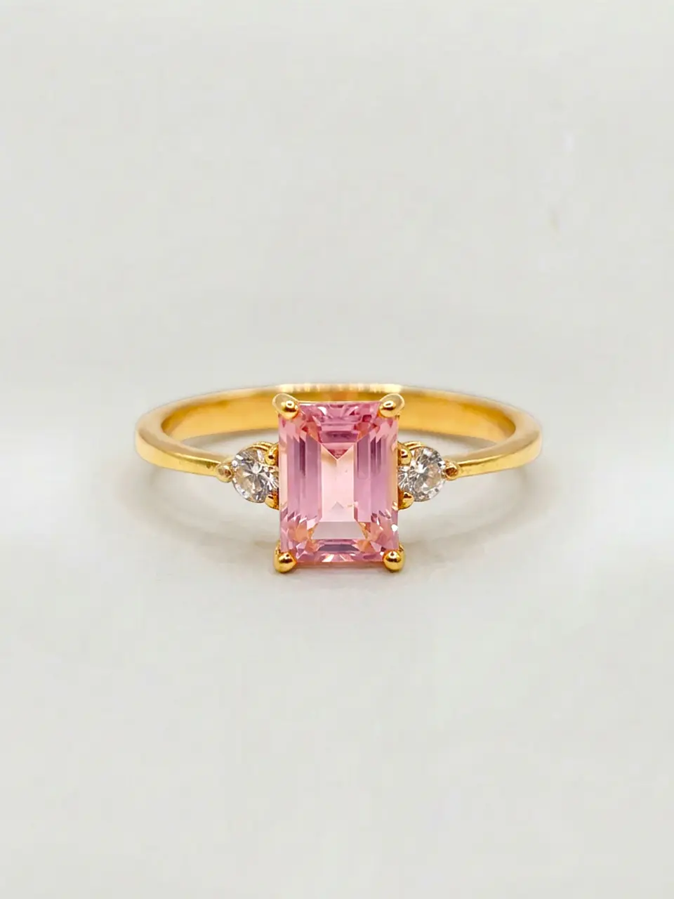 Anillo Reina Rosa de Francia y Circones Oro 18k 1