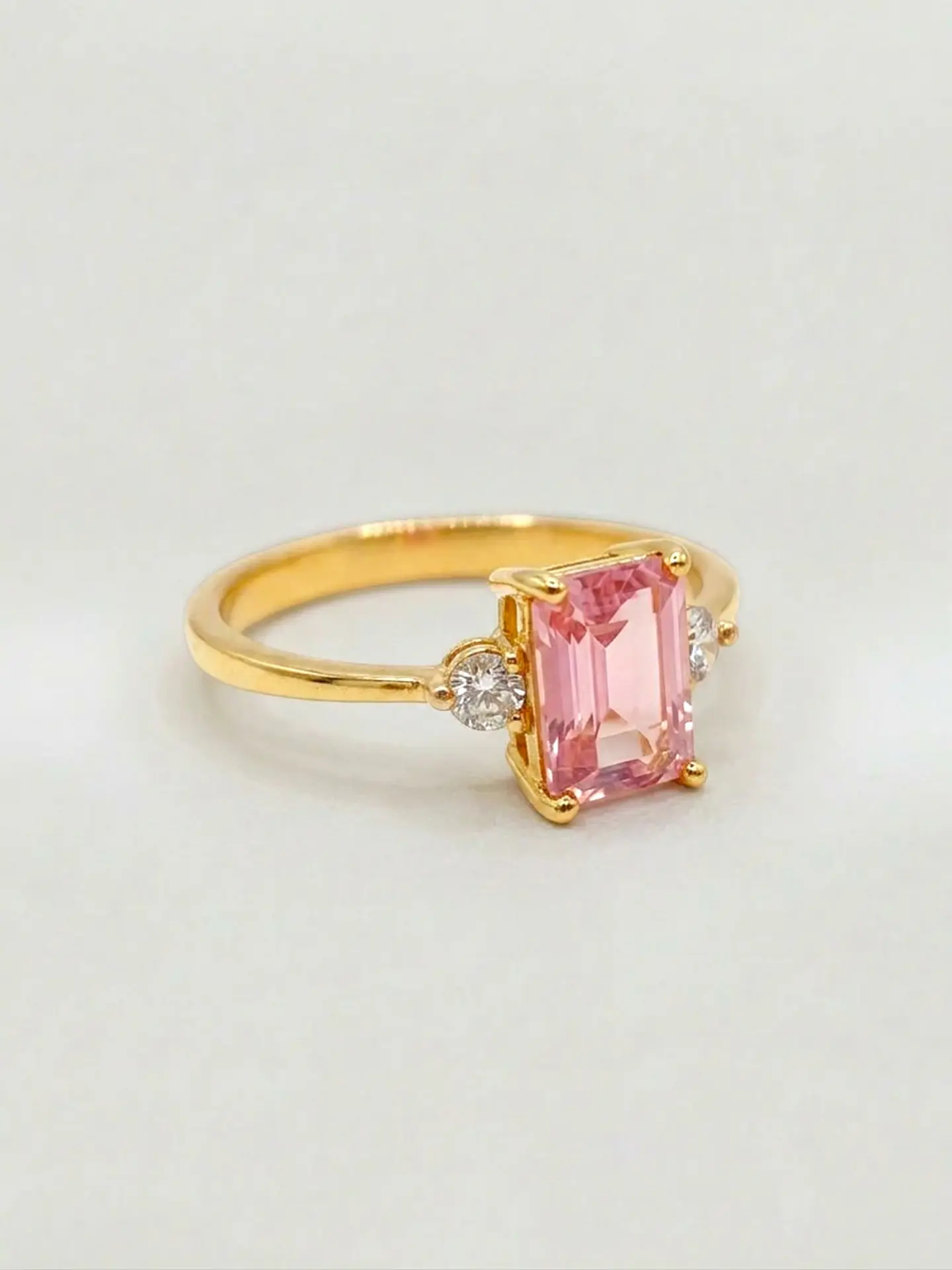 Anillo Reina Rosa de Francia y Circones Oro 18k 3