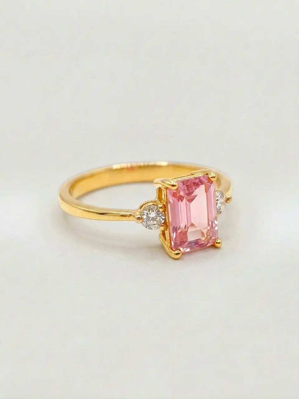 Anillo Reina Rosa de Francia y Circones Oro 18k 3