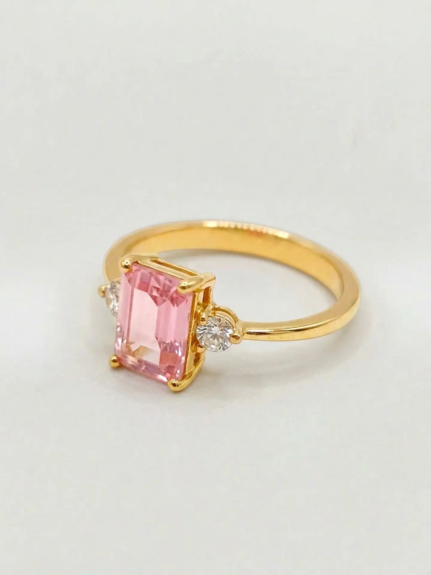 Anillo Reina Rosa de Francia y Circones Oro 18k 4