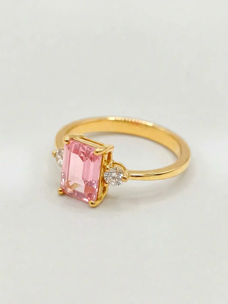 Anillo Reina Rosa de Francia y Circones Oro 18k 4