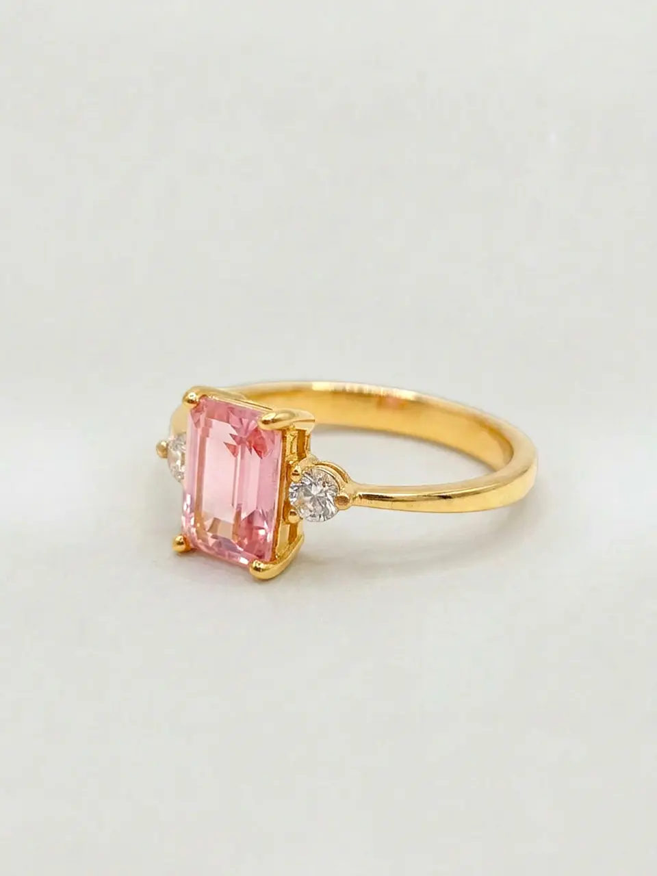 Anillo Reina Rosa de Francia y Circones Oro 18k 5