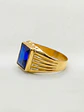 Anillo sello real zafiro Oro 18k - Miniatura 8