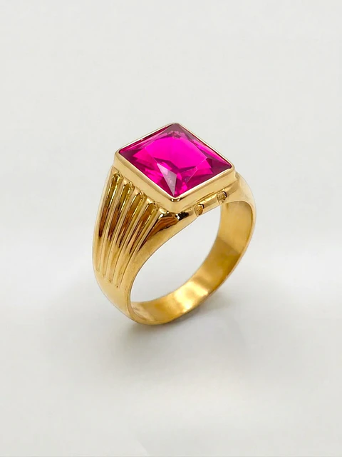 Anillo sello rubi Oro 18k