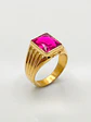 Anillo sello rubi Oro 18k - Miniatura 2
