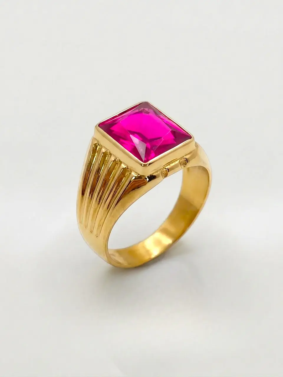 Anillo sello rubi Oro 18k 2