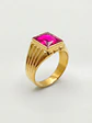 Anillo sello rubi Oro 18k - Miniatura 3
