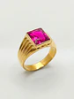 Anillo sello rubi Oro 18k - Miniatura 4