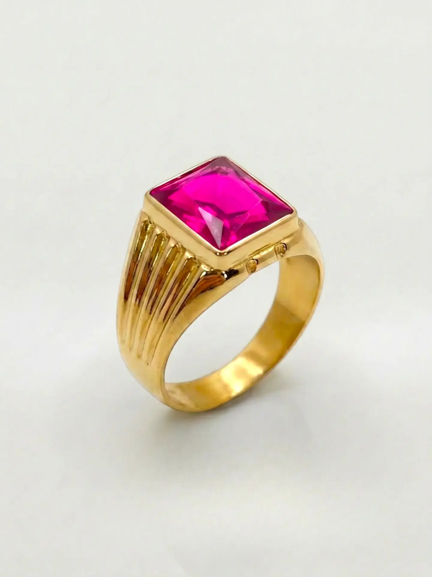 Anillo sello rubi Oro 18k 5