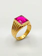 Anillo sello rubi Oro 18k - Miniatura 5