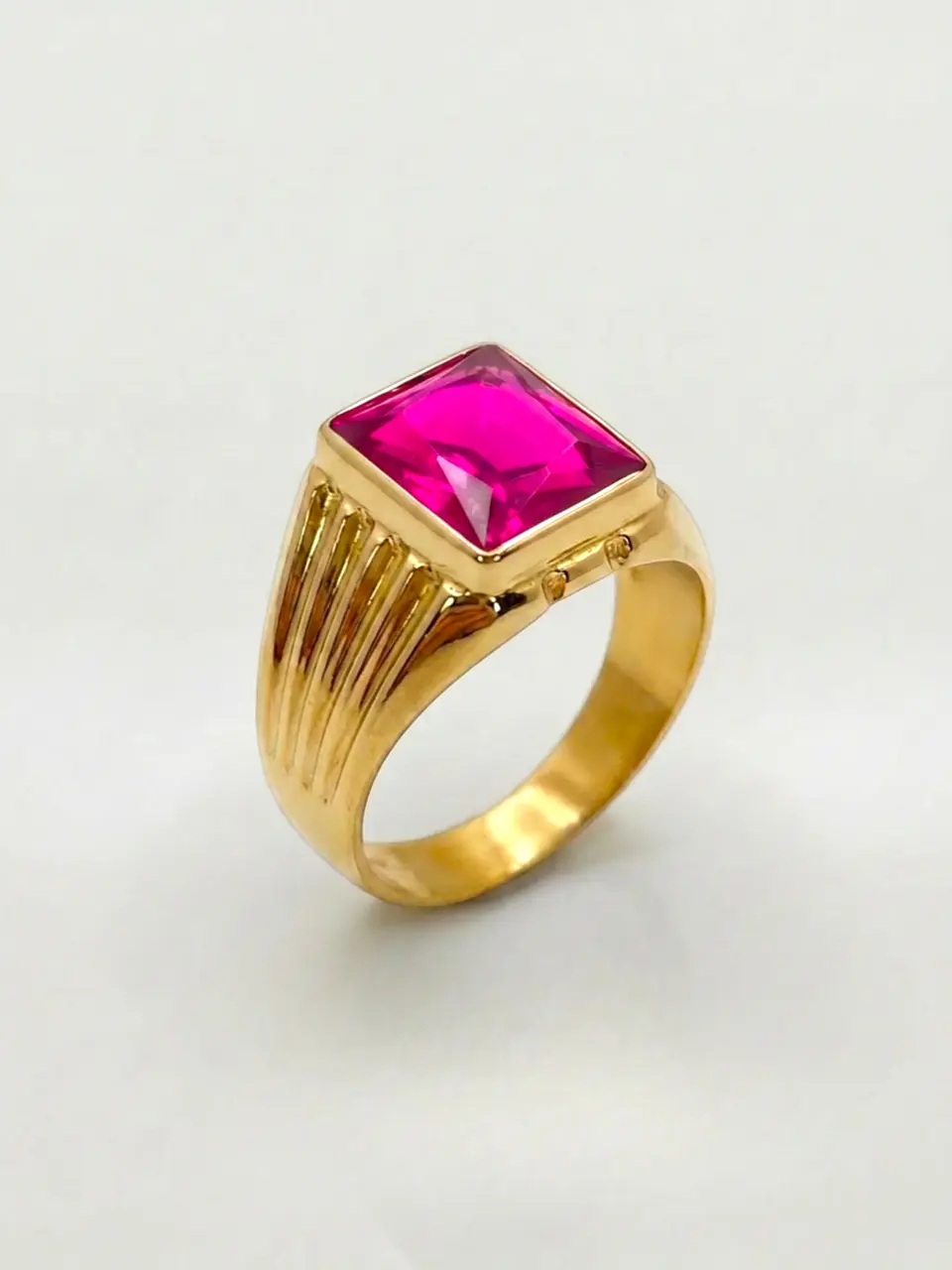Anillo sello rubi Oro 18k 5