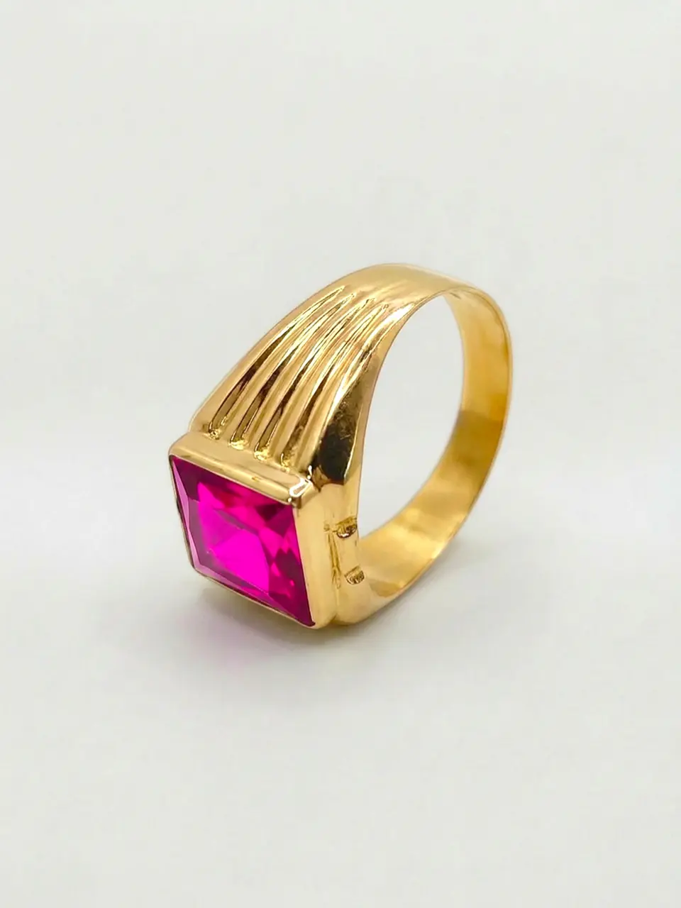 Anillo sello rubi Oro 18k 6