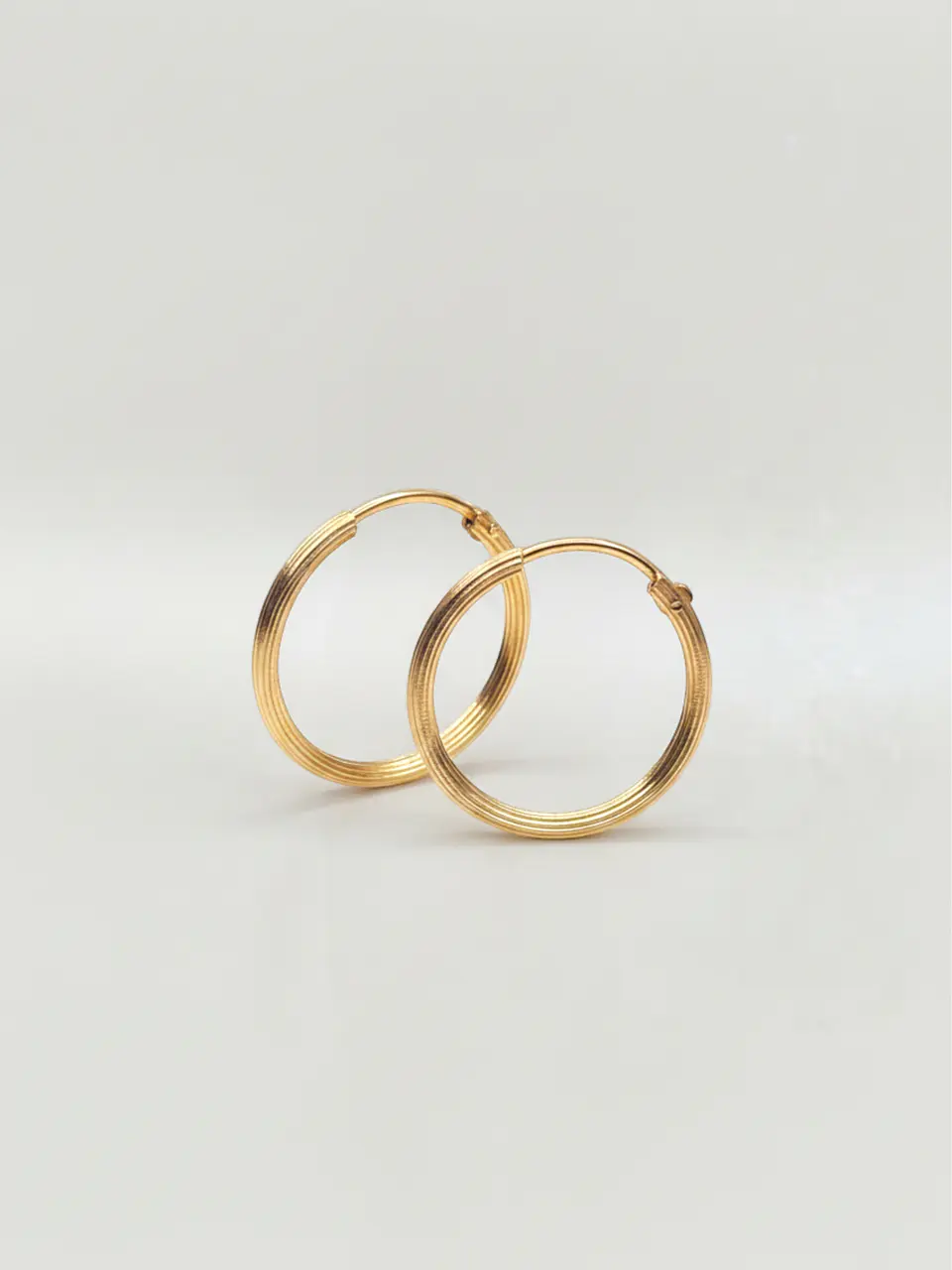 Aros Argollas Talladas de Gala Oro 18k 2