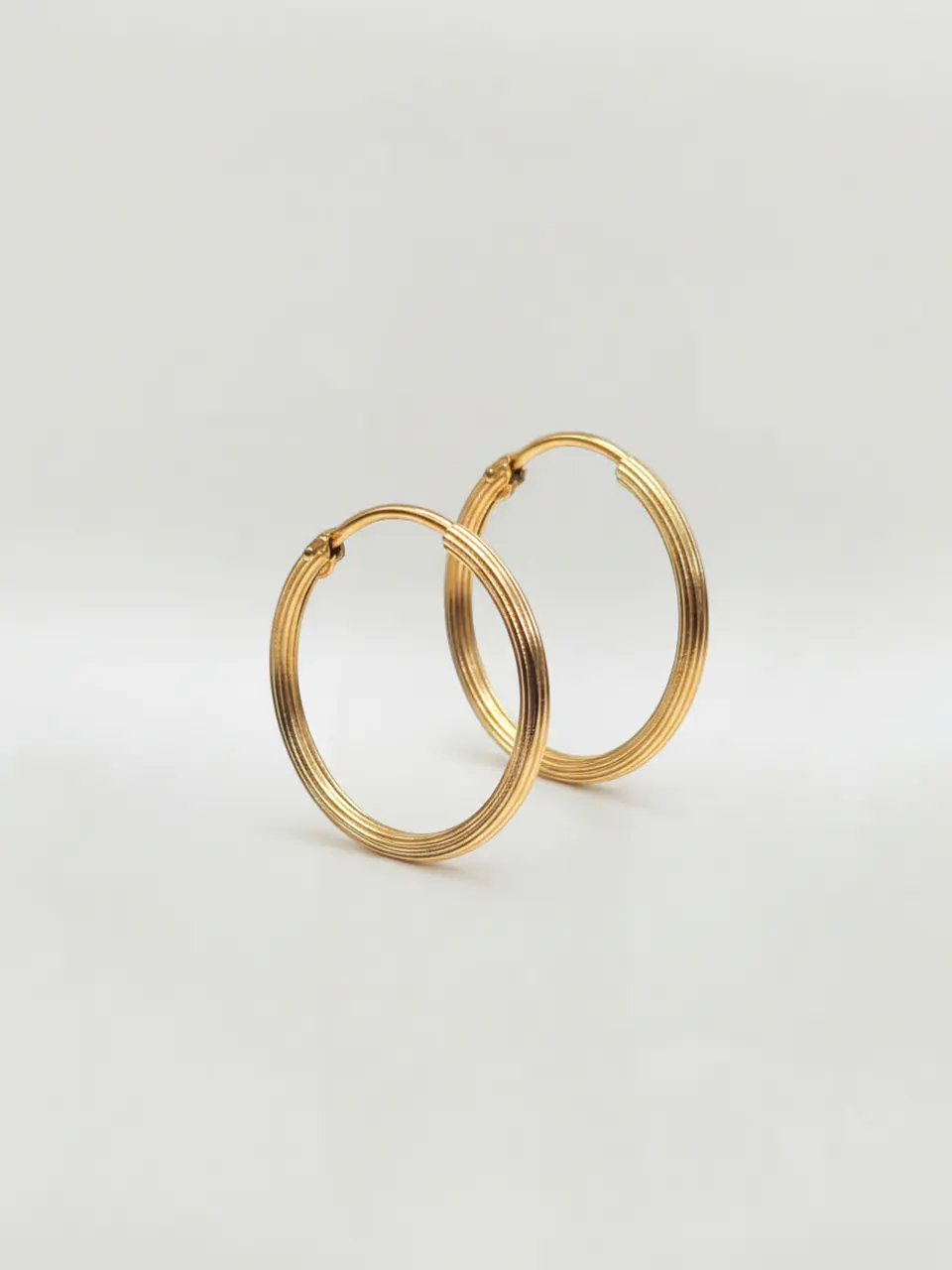 Aros Argollas Talladas de Gala Oro 18k 3