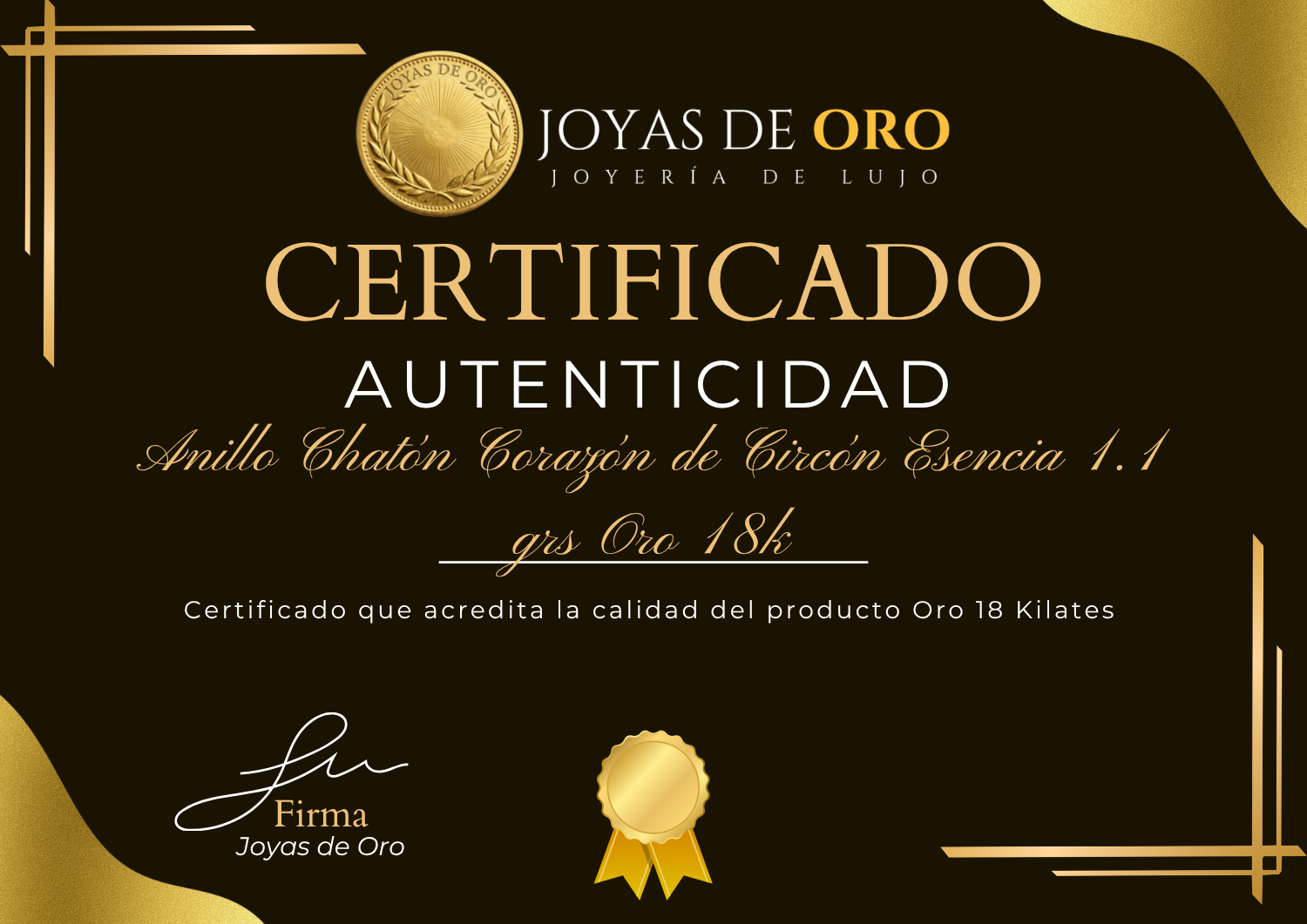 Certificado de Autenticidad