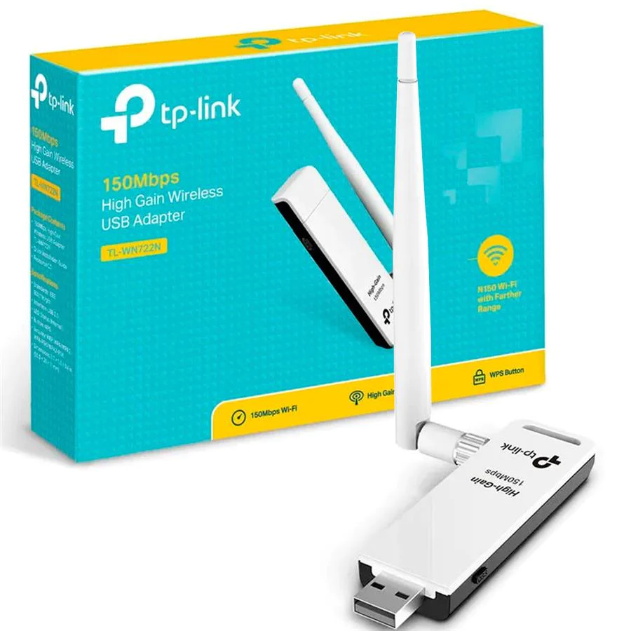 ADAPTADOR INALAMBRICO DE ALTA GANANCIA USB TP-LINK TL-WN722N