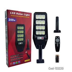 FOCO SOLAR C/BRAZO 200W COD.133220 144 LED