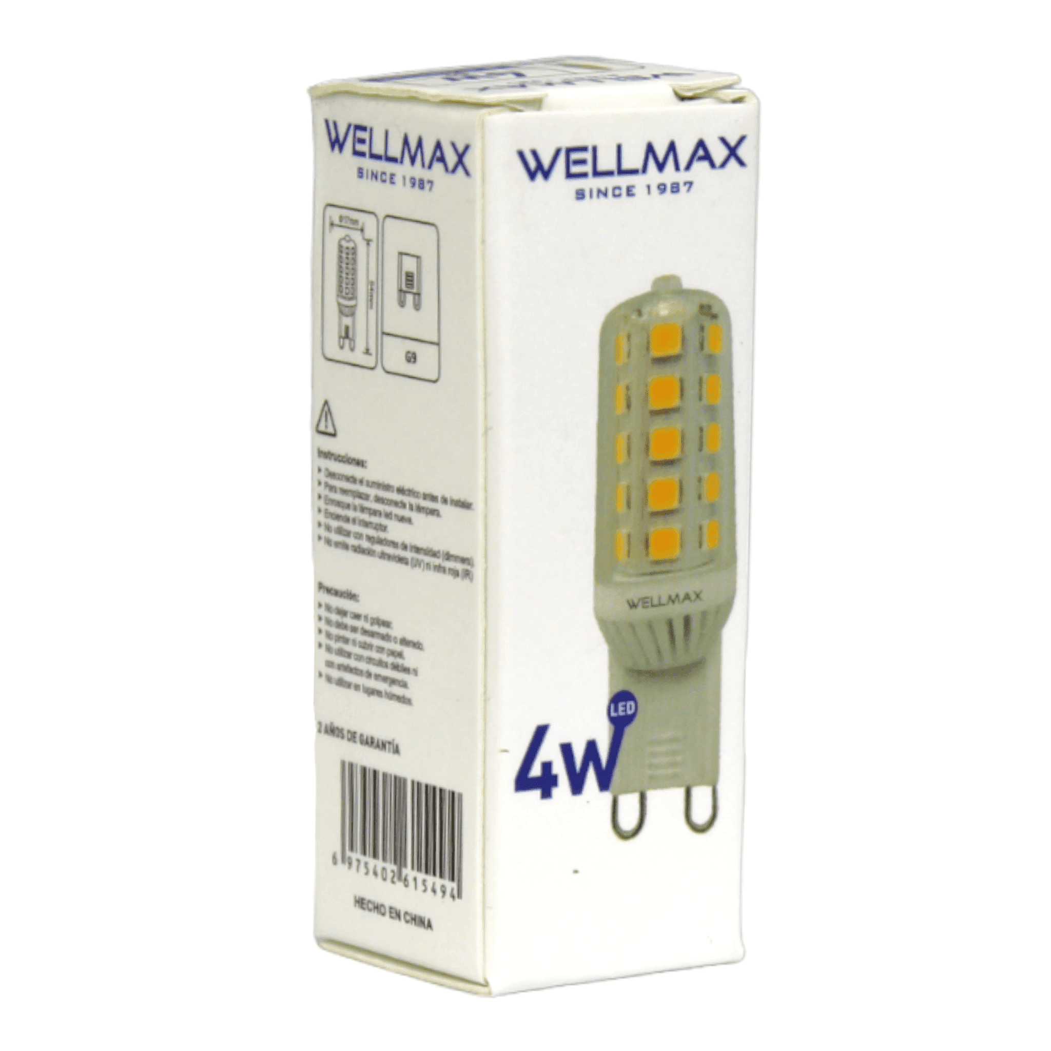 AMPOLLETA G9 CW 6500K 4W WELLMAX