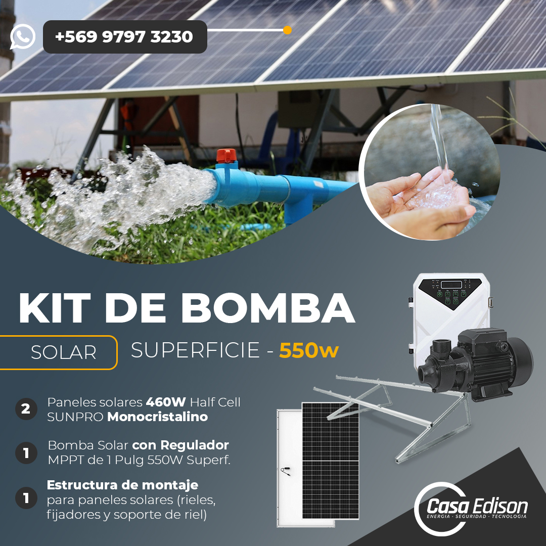 KIT DE BOMBA SOLAR 550W SUPERFICIAL 1