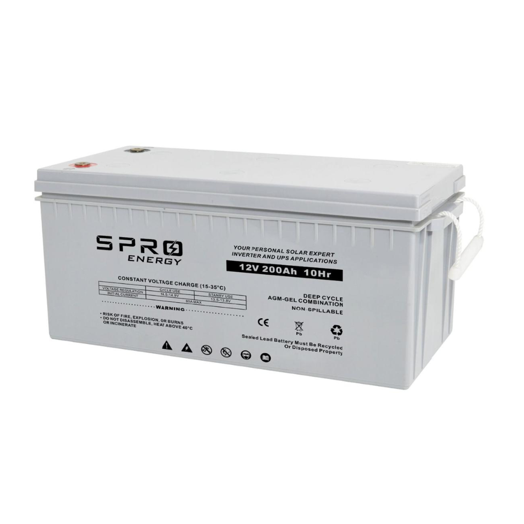 BATERIA DE GEL CICLO PROFUNDO SPRO 12V 200AH