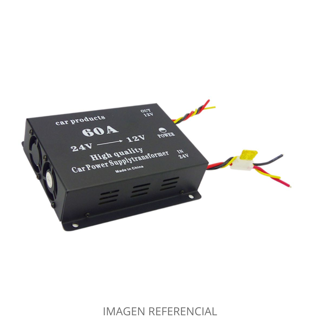INVERSOR DE VOLTAJE 24V A 12V 60A COD.2257 C/VENTILADOR
