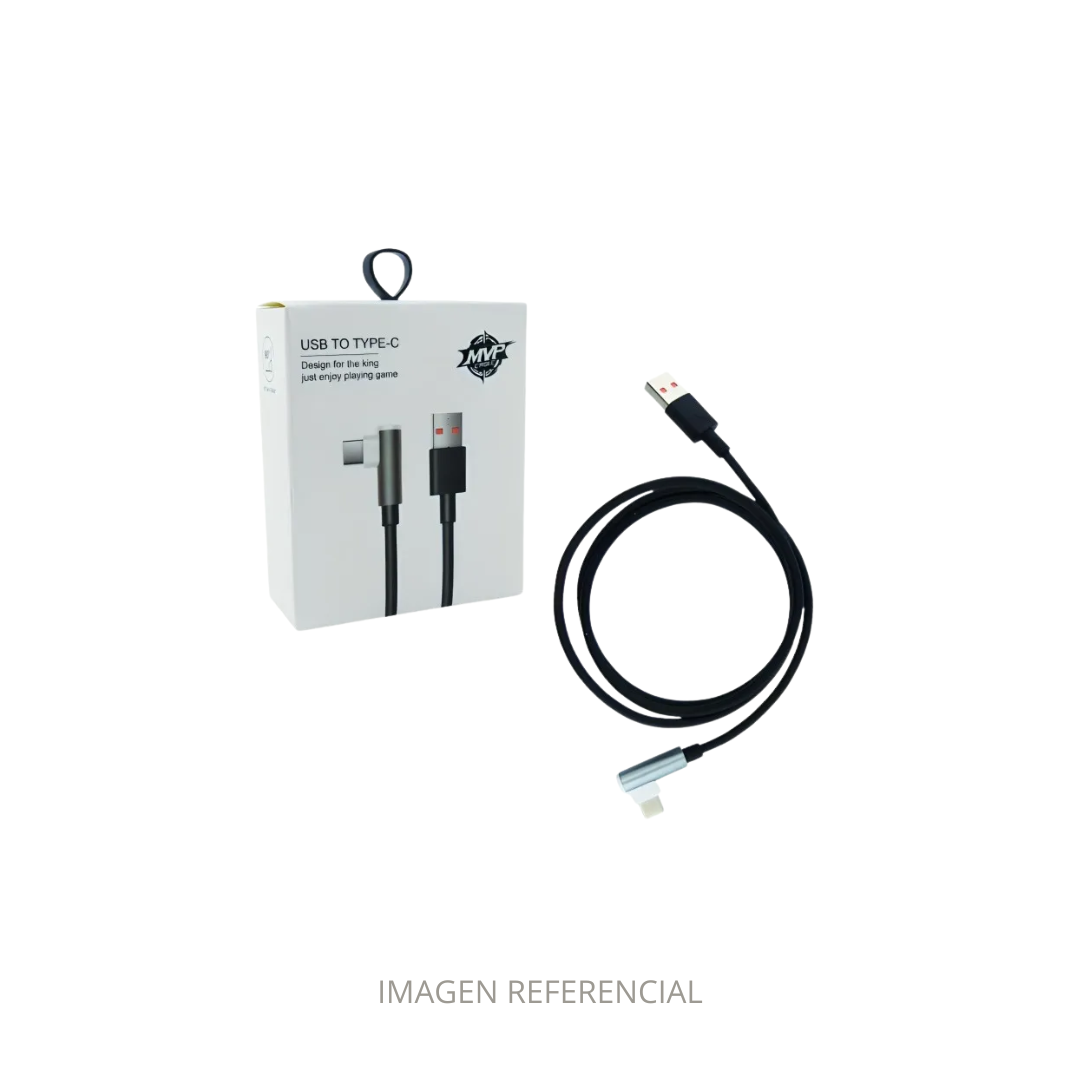 CABLE USB A TIPO C COD.149775 CURVO 6A MVP BLANCO-NEGRO